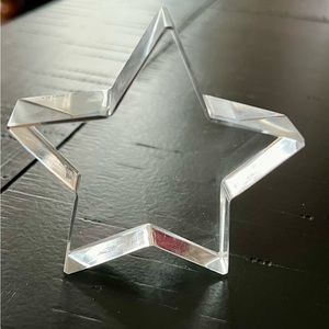 Solid Crystal Tiffany & Co. Star Paper Weight